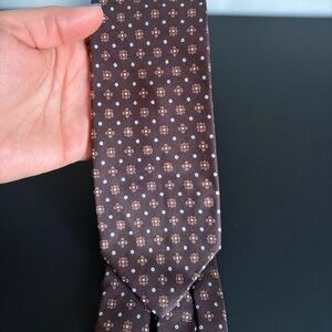 Dior Silk Dark Brown Floral Men's Tie